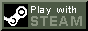 an animated button with a black steam logo with text next to it that says Play with STEAM